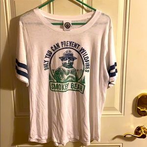 Smokey the bear raglan t-shirt juniors XXL